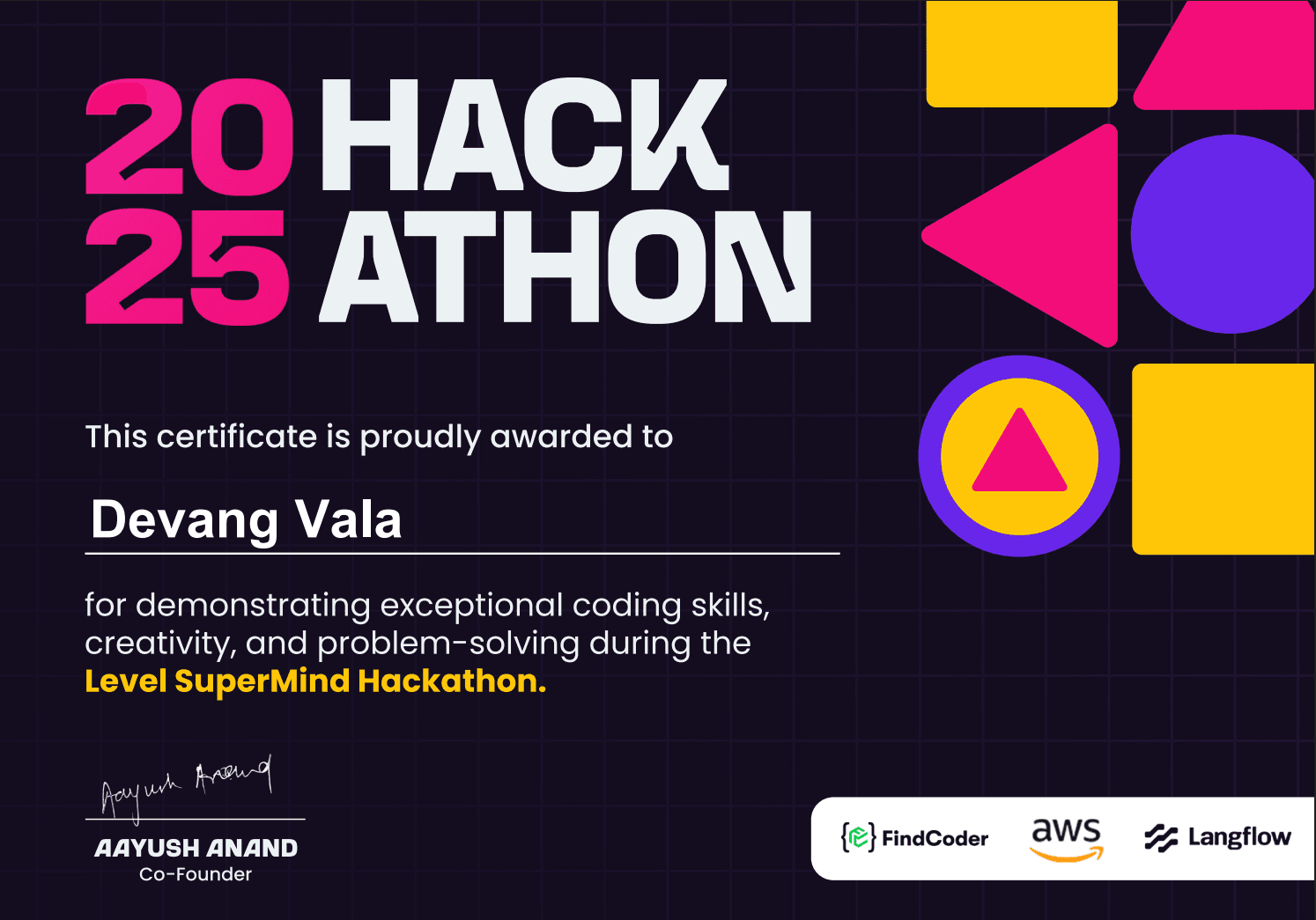 Final Round in Level Supermind Hackathon